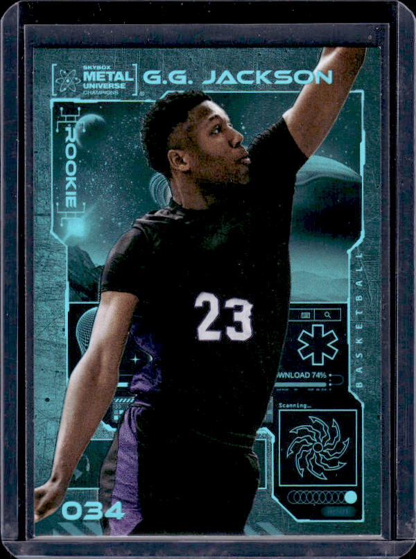 2023 SkyBox Metal Universe Champions #034 G.G. Jackson Aqua