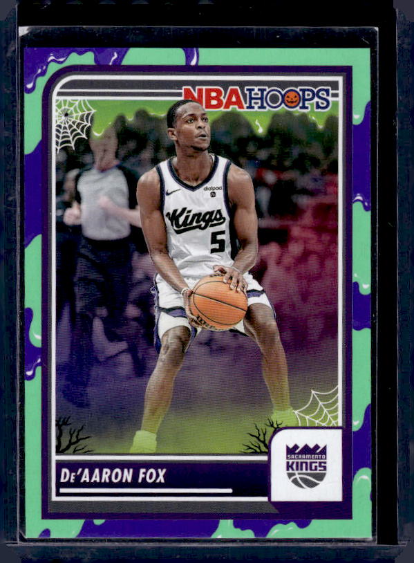 2023-24 Hoops Haunted Hoops #199 De'Aaron Fox Slime
