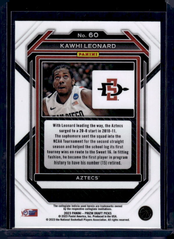 2023 Panini Prizm Draft Picks #60 Kawhi Leonard