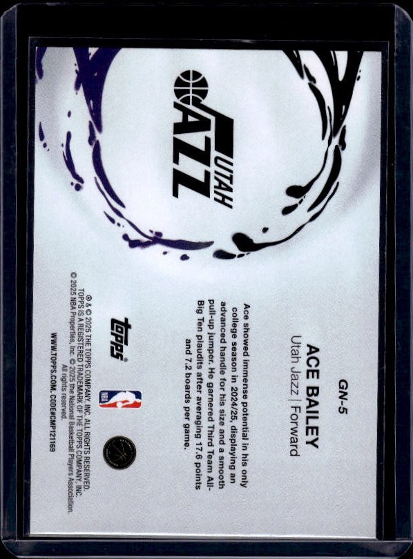 2025-26 Topps #GN-5 Ace Bailey Generation Now