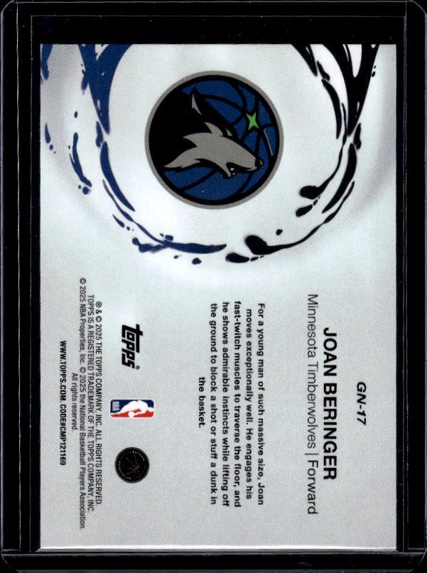 2025-26 Topps #GN-17 Joan Beringer Generation Now