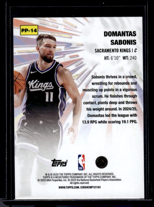2025-26 Topps #PP-14 Domantas Sabonis Power Players