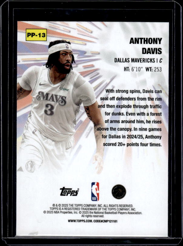 2025-26 Topps #PP-13 Anthony Davis Power Players