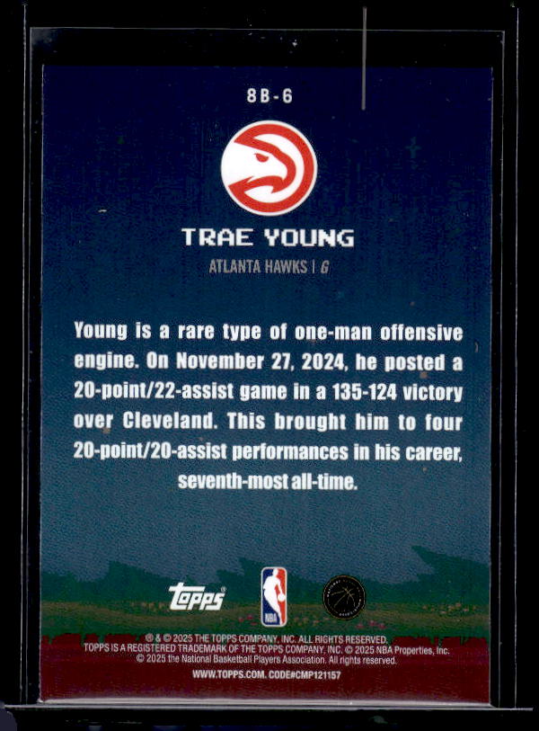 2025-26 Topps #8B-6 Trae Young 8-Bit Ballers
