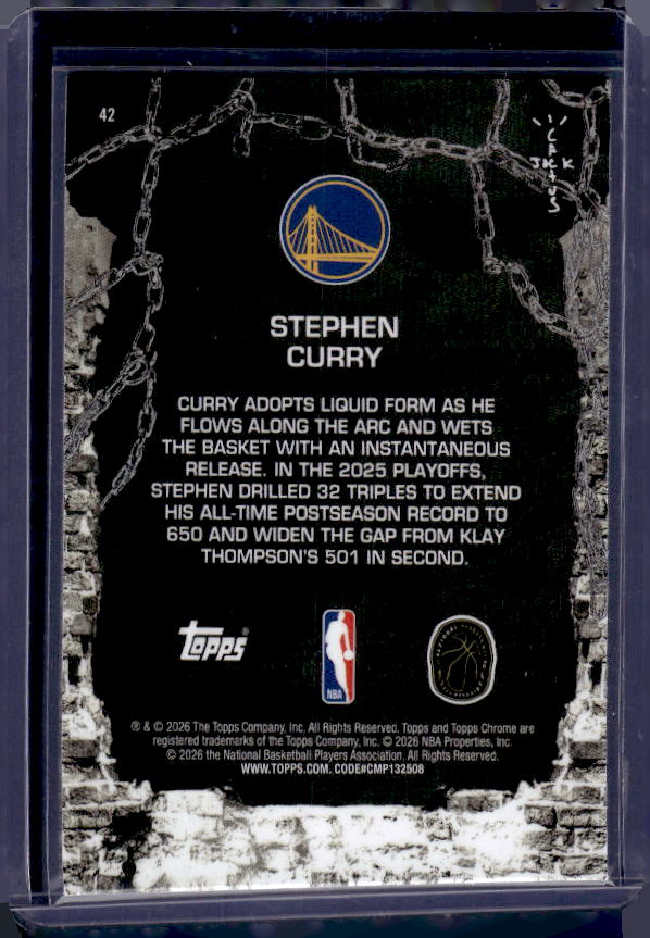 2025-26 Topps Chrome Cactus Jack #42 Stephen Curry