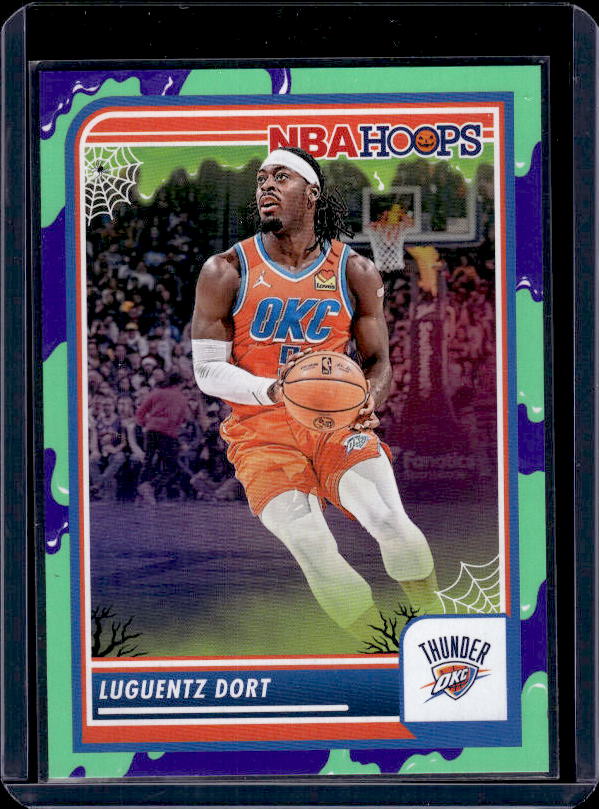 2023-24 Hoops Haunted Hoops #193 Luguentz Dort Slime