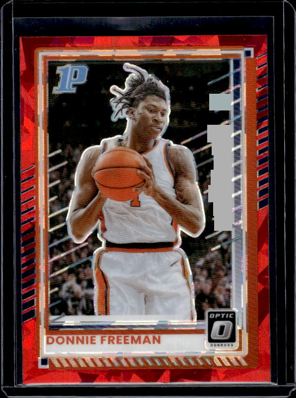 2025-26 Donruss #84 Donnie Freeman Optic Red Cracked Ice