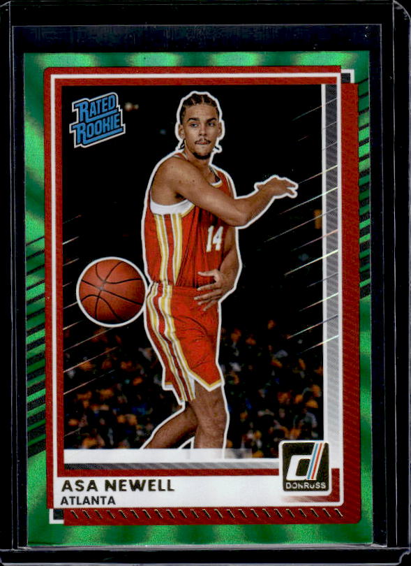 2025-26 Donruss #14 Asa Newell Holo Green Laser