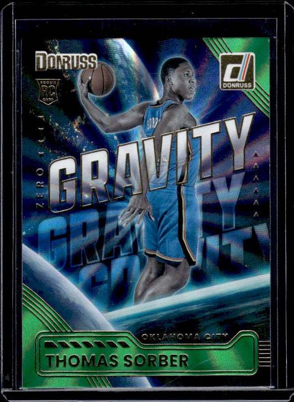 2025-26 Donruss #18 Thomas Sorber Zero Gravity Holo Green Laser