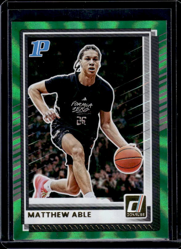 2025-26 Donruss #81 Matthew Able Holo Green Laser