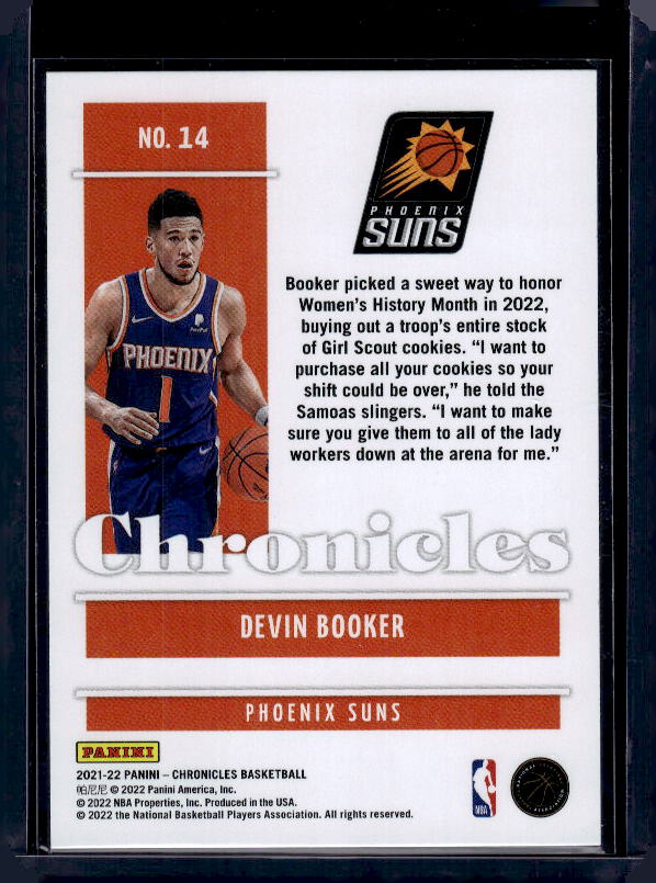 2021-22 Panini Chronicles #14 Devin Booker Green
