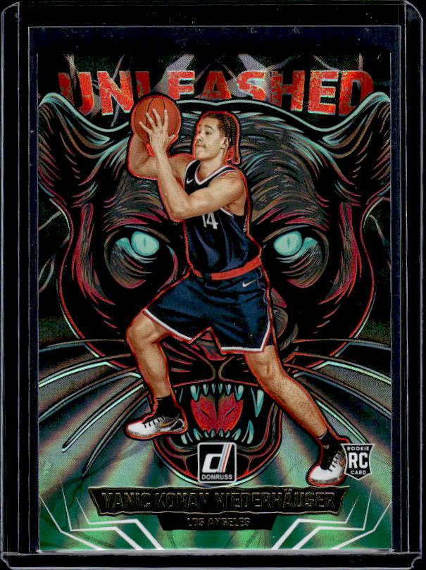 2025-26 Donruss #3 Yanic Konan Niederhauser Unleashed Holo Green Laser