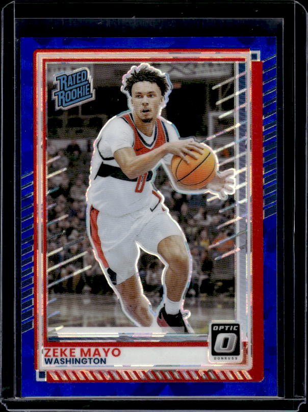 2025-26 Donruss #46 Zeke Mayo Optic Blue Cracked Ice
