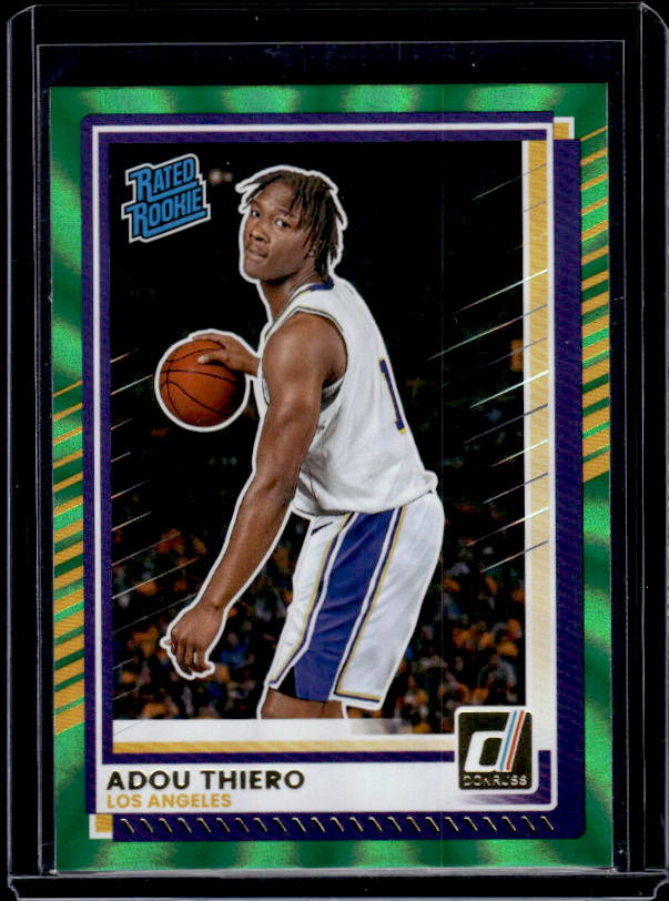 2025-26 Donruss #23 Adou Thiero Holo Green Laser