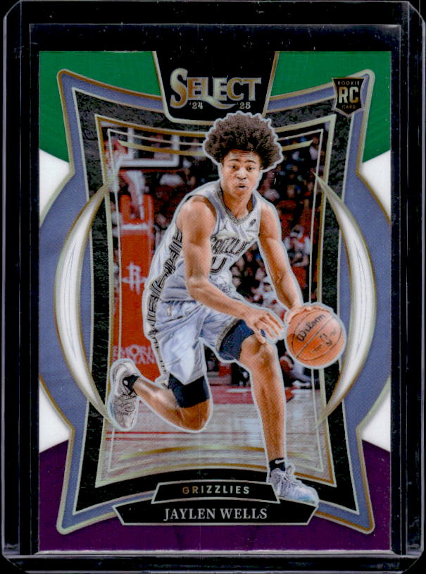 2024-25 Panini Select #79 Jaylen Wells Green White Purple Prizm