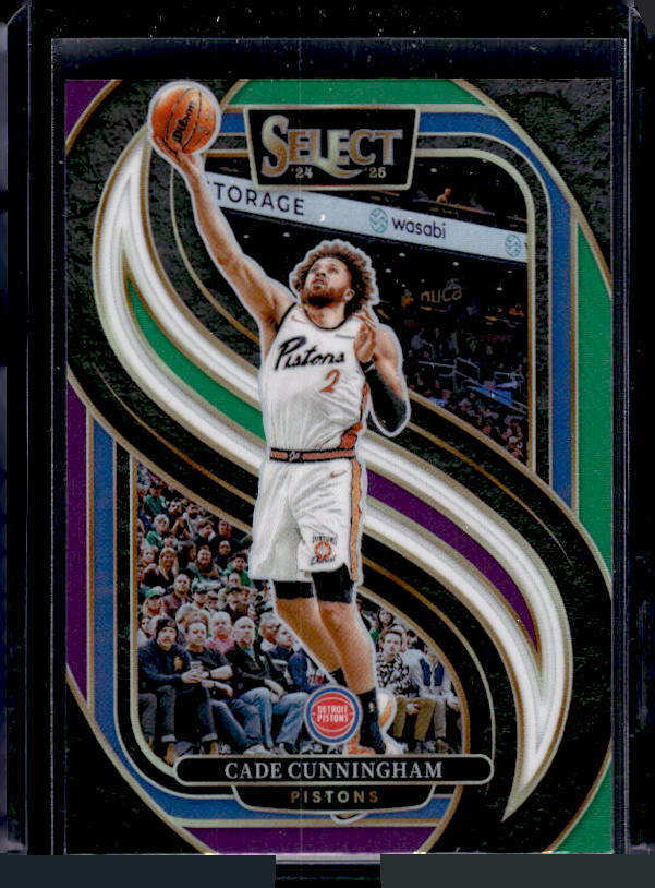 2024-25 Panini Select #164 Cade Cunningham Green White Purple Prizm
