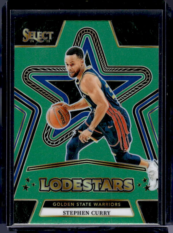 2024-25 Panini Select #14 Stephen Curry Lodestars Green Prizms