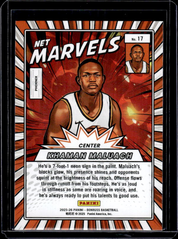 2025-26 Donruss #17 Khaman Maluach Net Marvels
