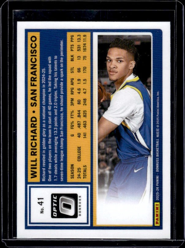 2025-26 Donruss #41 Will Richard Optic