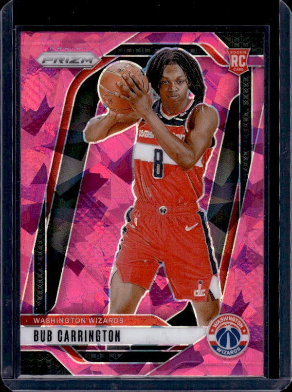2024-25 Panini Prizm #244 Bub Carrington Prizms Pink Ice