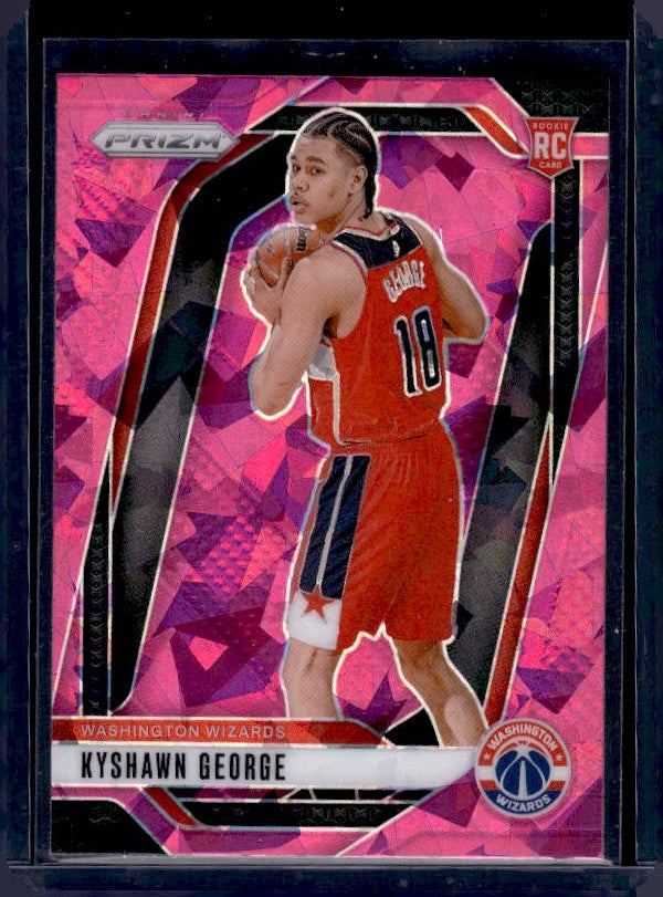 2024-25 Panini Prizm #257 Kyshawn George Prizms Pink Ice