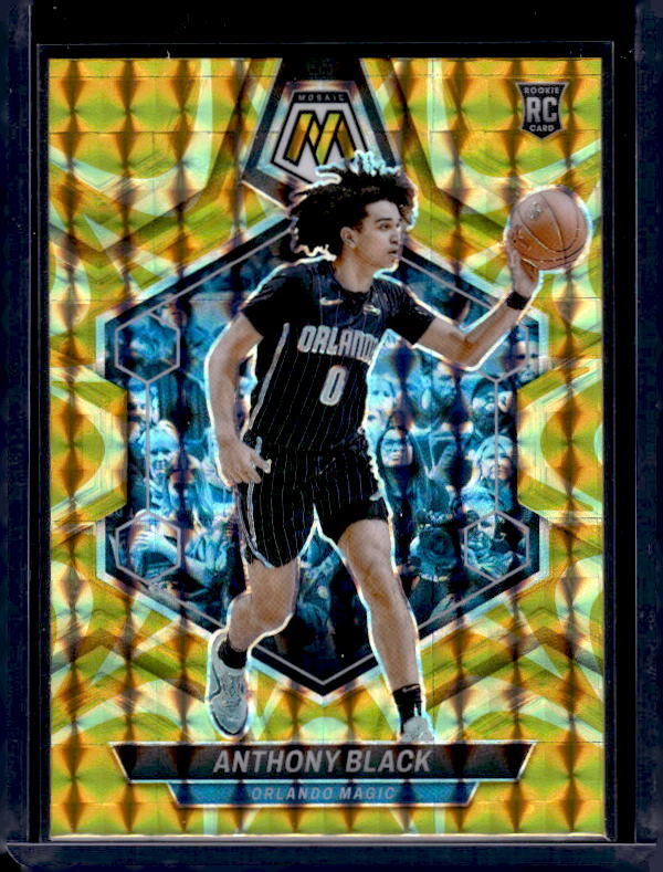 2023-24 Panini Mosaic #225 Anthony Black Reactive Yellow