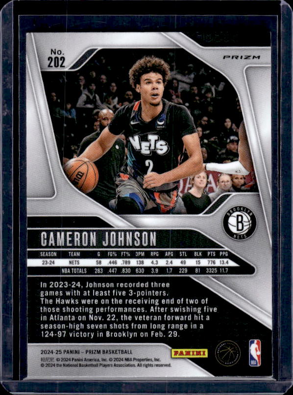 2024-25 Panini Prizm #202 Cameron Johnson Prizms Pink Ice
