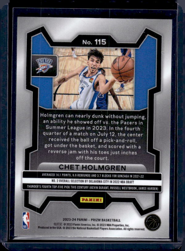 2023-24 Panini Prizm #115 Chet Holmgren
