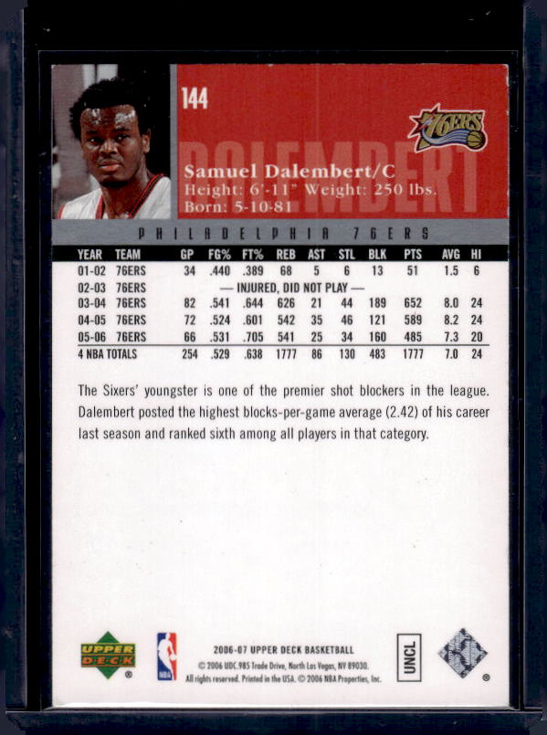 2006-07 Upper Deck #144 Samuel Dalembert