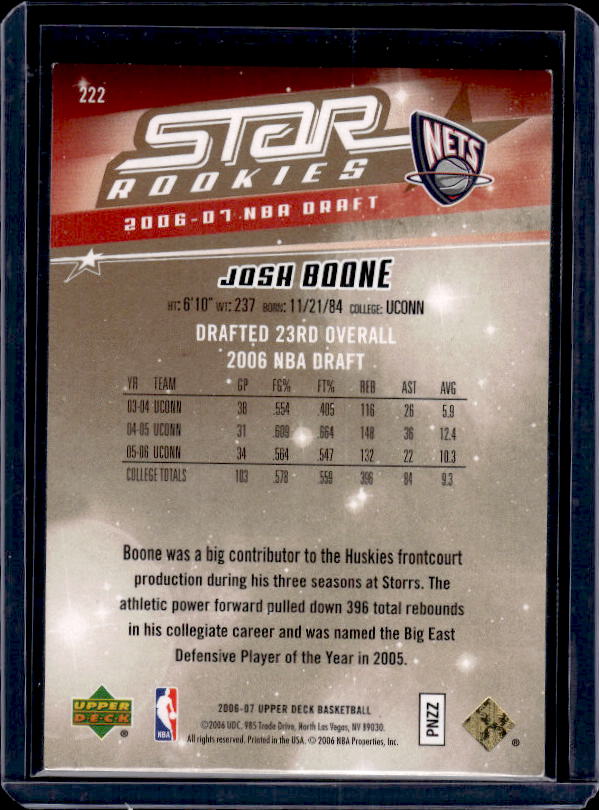 2006-07 Upper Deck #222 Josh Boone