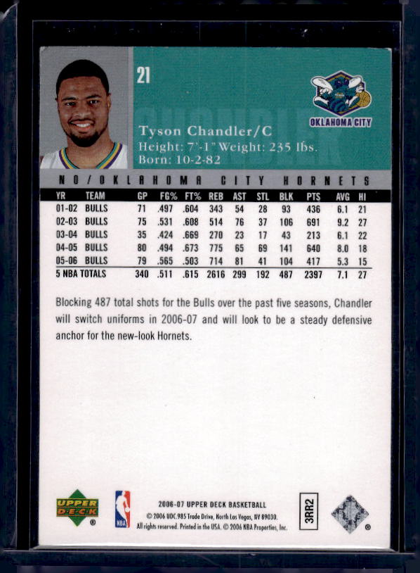 2006-07 Upper Deck #21 Tyson Chandler