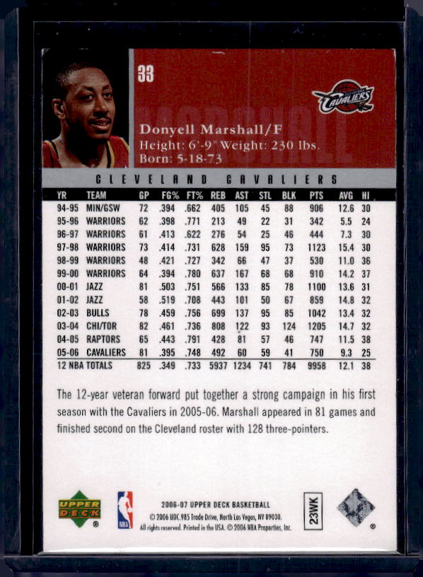 2006-07 Upper Deck #33 Donyell Marshall