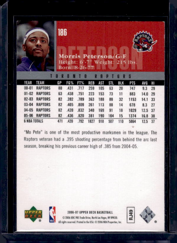 2006-07 Upper Deck #186 Morris Peterson