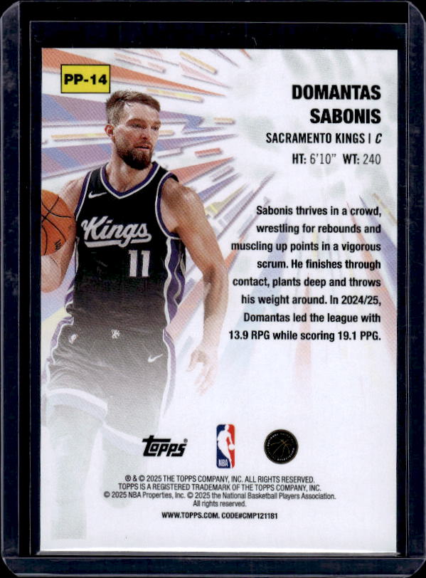 2025-26 Topps #PP-14 Domantas Sabonis Power Players