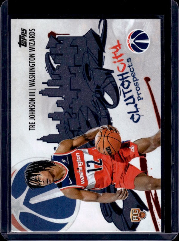 2025-26 Topps #CC-6 Tre Johnson III Clutch City Prospects
