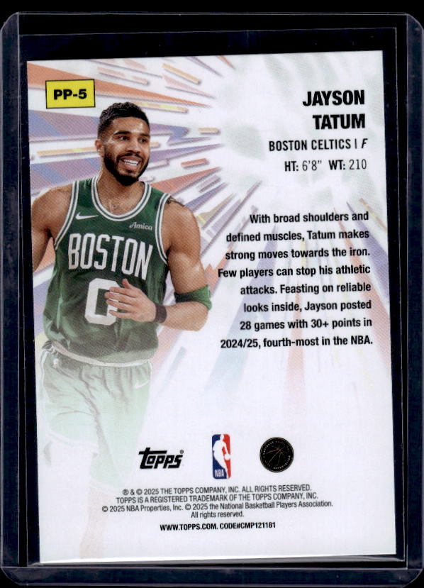 2025-26 Topps #PP-5 Jayson Tatum Power Players
