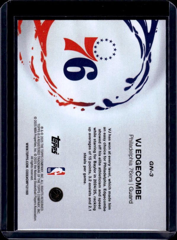 2025-26 Topps #GN-3 VJ Edgecombe Generation Now