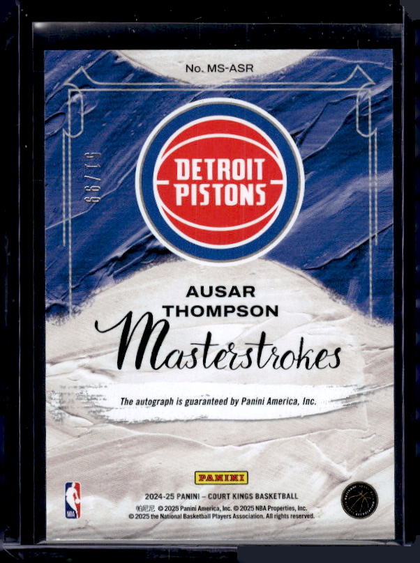 2024-25 Panini Court Kings #MS-ASR Ausar Thompson Masterstrokes #/99