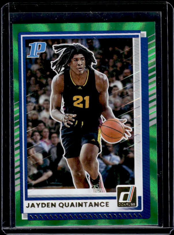 2025-26 Donruss #72 Jayden Quaintance Holo Green Laser