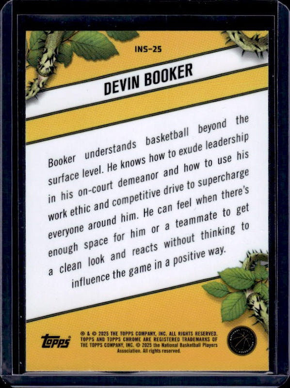 2024-25 Topps Chrome #INS-25 Devin Booker Instinct