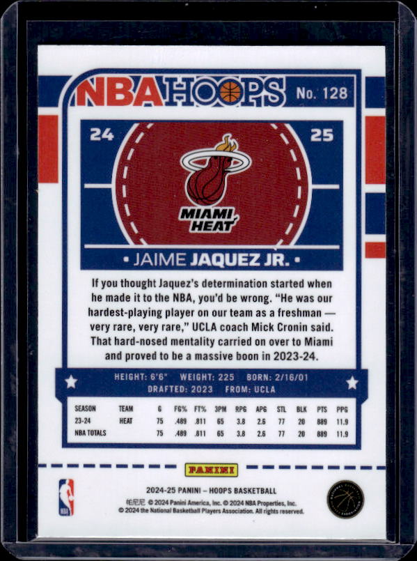 2024-25 Hoops #128 Jaime Jaquez Jr. Premium