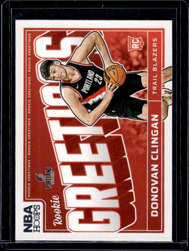 2024-25 Hoops #5 Donovan Clingan Rookie Greetings