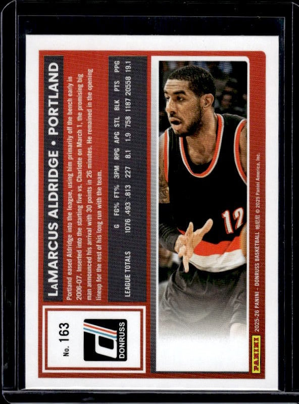 2025-26 Donruss #163 LaMarcus Aldridge Holo Green Laser