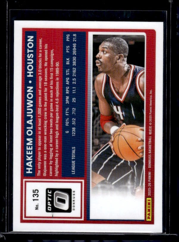 2025-26 Donruss #135 Hakeem Olajuwon Optic