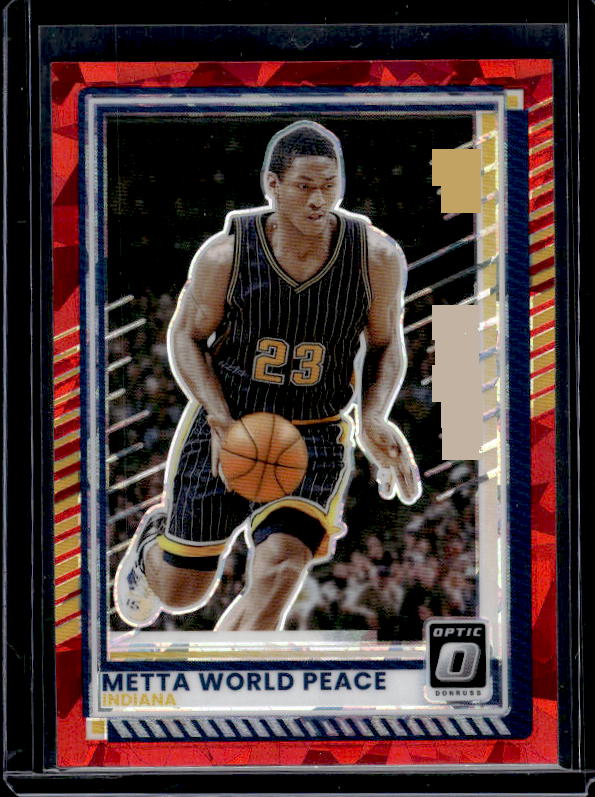 2025-26 Donruss #184 Metta World Peace Optic Red Cracked Ice