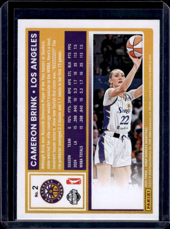 2025 Donruss WNBA #2 Cameron Brink Holo