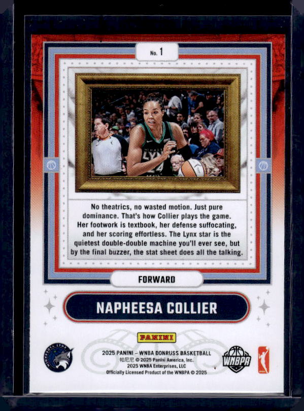 2025 Donruss WNBA #1 Napheesa Collier Franchise Features