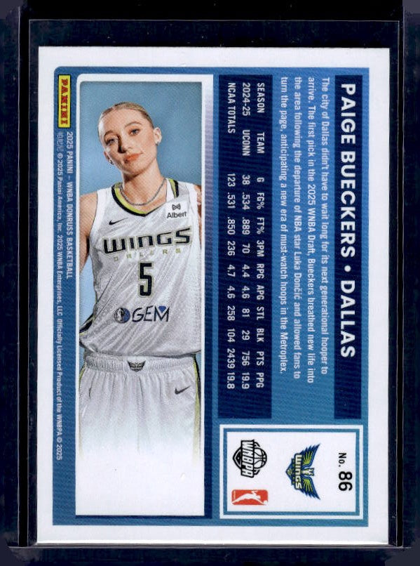 2025 Donruss WNBA #86 Paige Bueckers