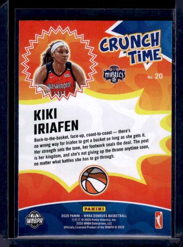 2025 Donruss WNBA #20 Kiki Iriafen Crunch Time