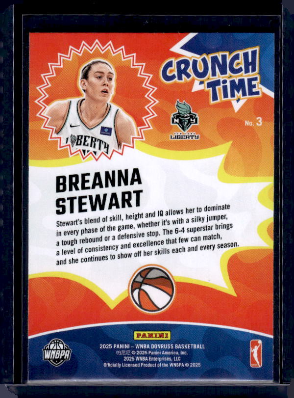 2025 Donruss WNBA #3 Breanna Stewart Crunch Time